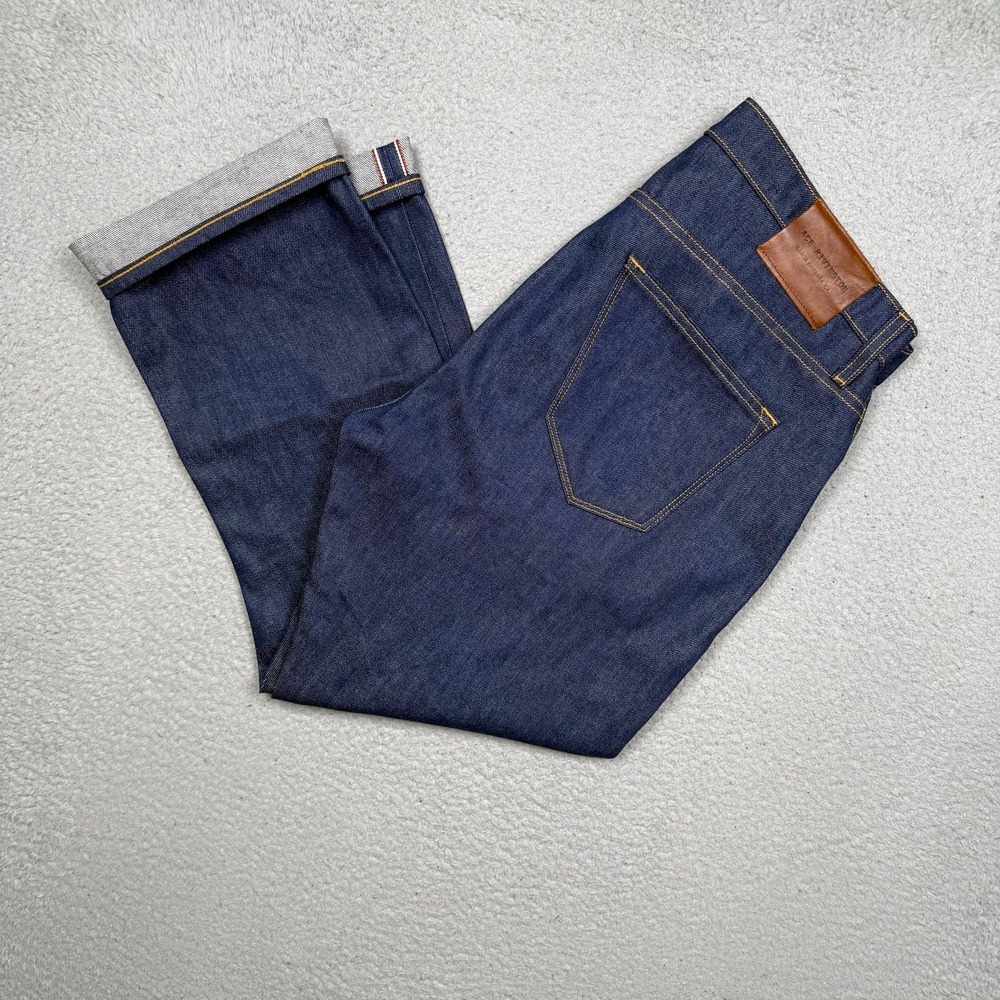 Ace‎ Rivington Athletic Straight Salvage Denim Jeans Altered Hem
